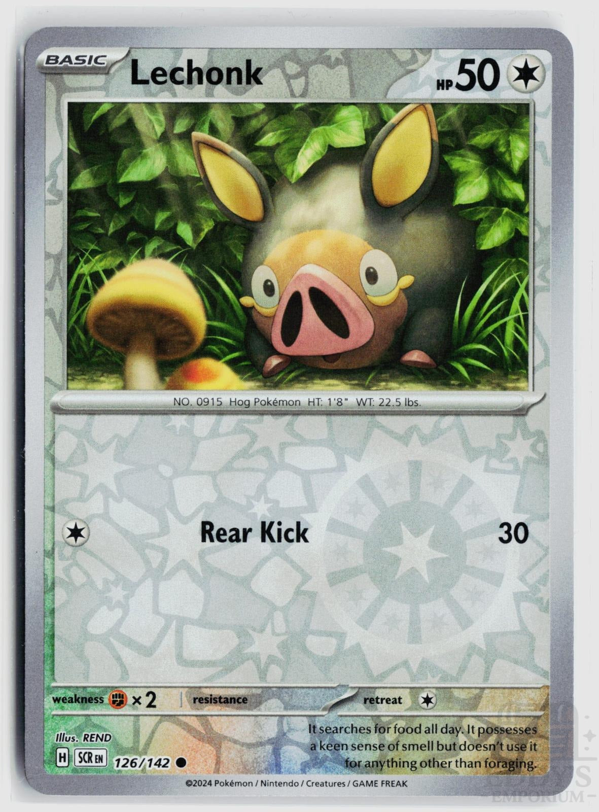 Lechonk 126/142 Stellar Crown Pokemon Reverse Holo Common NM