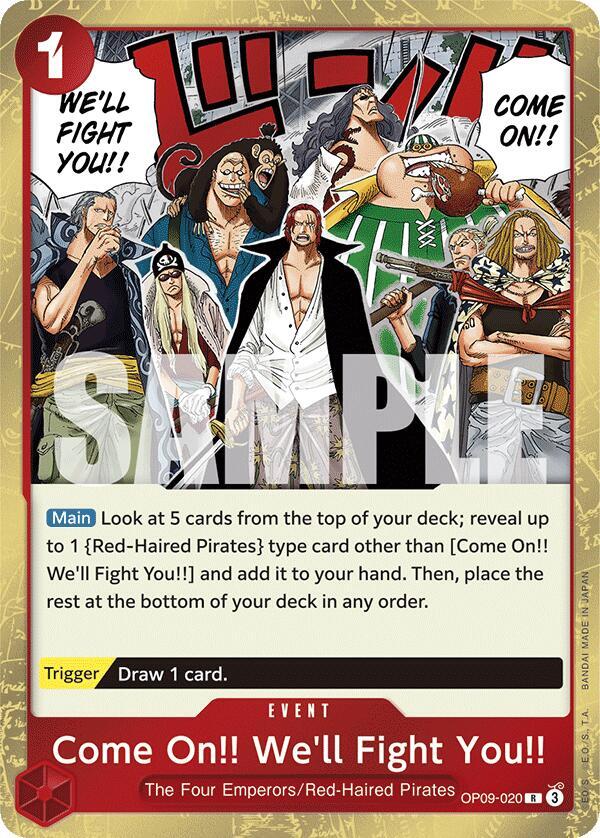 Come On!! We'll Fight You!! OP09-020 Emperors in the New World One Piece Foil