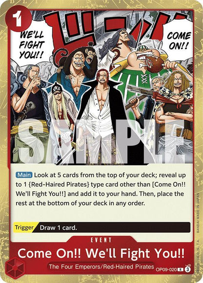 Come On!! We'll Fight You!! OP09-020 Emperors in the New World One Piece Foil