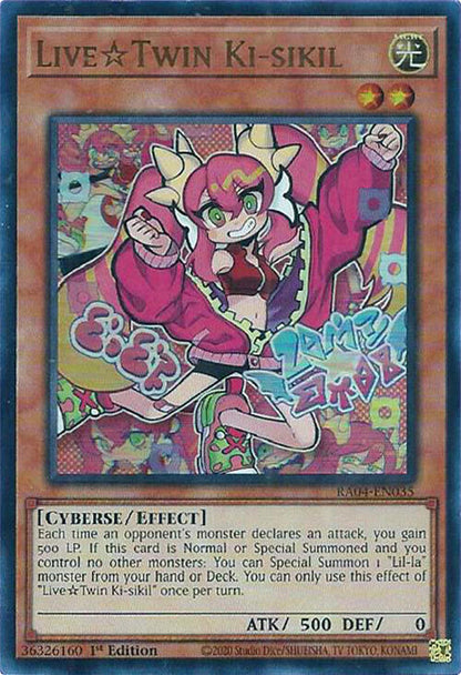 Live Twin Ki-sikil (UR) RA04-EN035 Quarter Century Stampede Yu-Gi-Oh 1st Edition NM