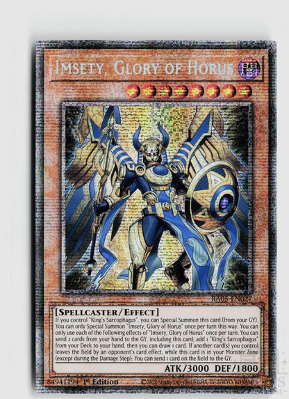 Imsety, Glory of Horus (Starlight Rare) RA05-EN027 Yu-Gi-Oh Rarity Collection 5