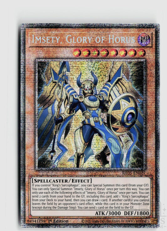 Imsety, Glory of Horus (Starlight Rare) RA05-EN027 Yu-Gi-Oh Rarity Collection 5