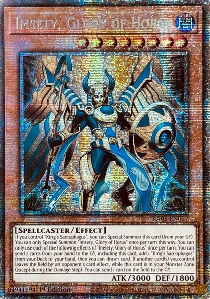 Imsety, Glory of Horus (Starlight Rare) RA05-EN027 Yu-Gi-Oh Rarity Collection 5