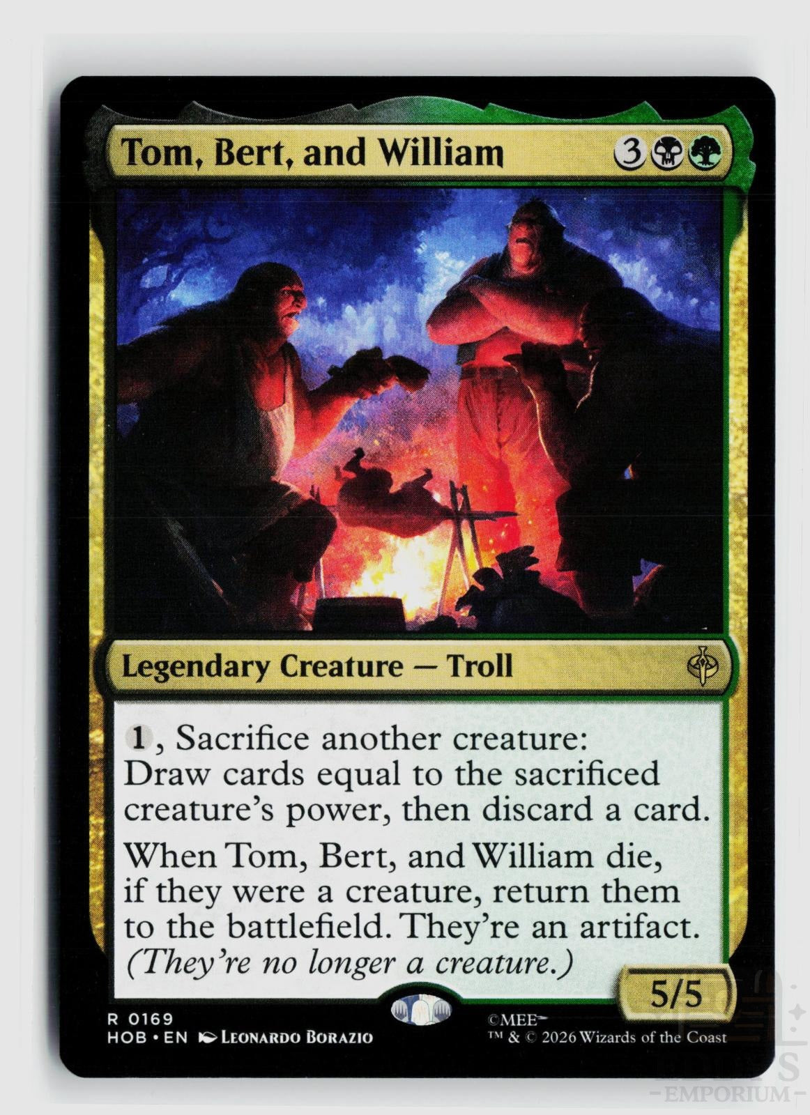 Tom, Bert, and William 169 The Hobbit Magic: The Gathering Rare