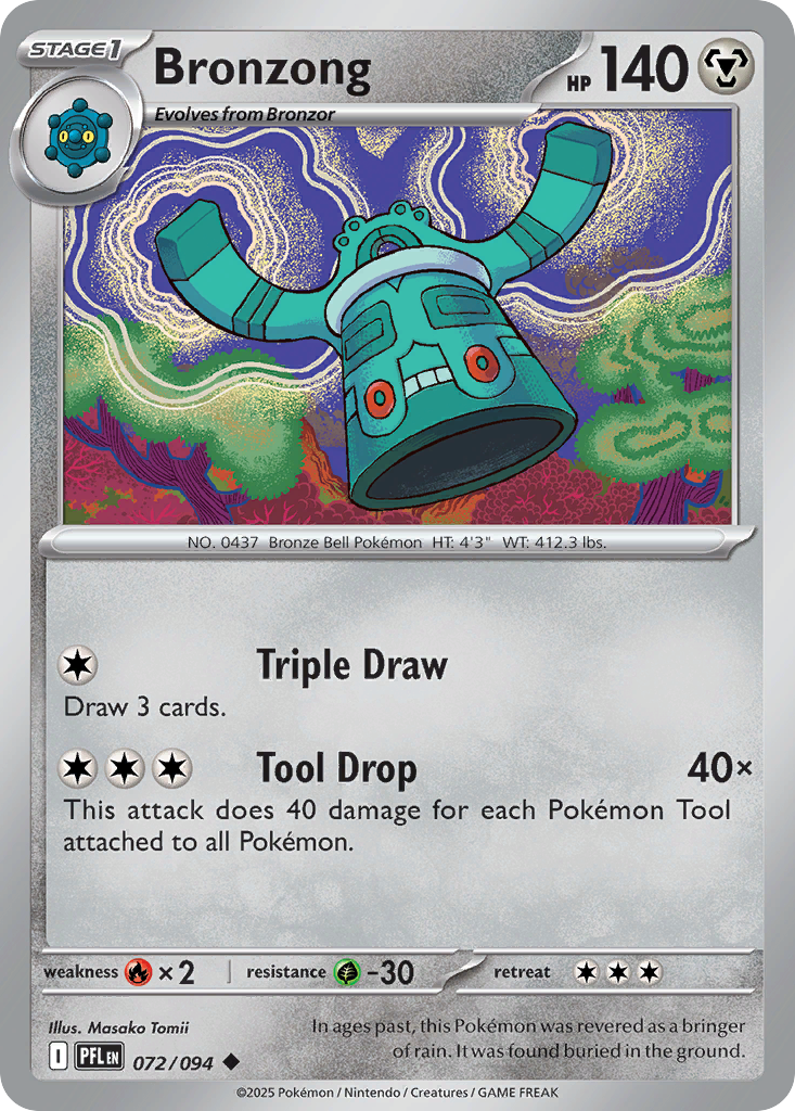 Bronzong 072/094 Phantasmal Flames Pokemon Reverse Holo