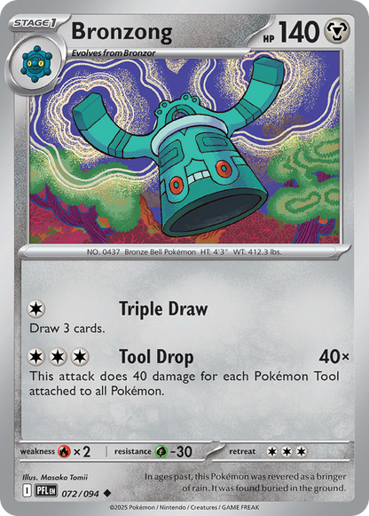 Bronzong 072/094 Phantasmal Flames Pokemon Reverse Holo