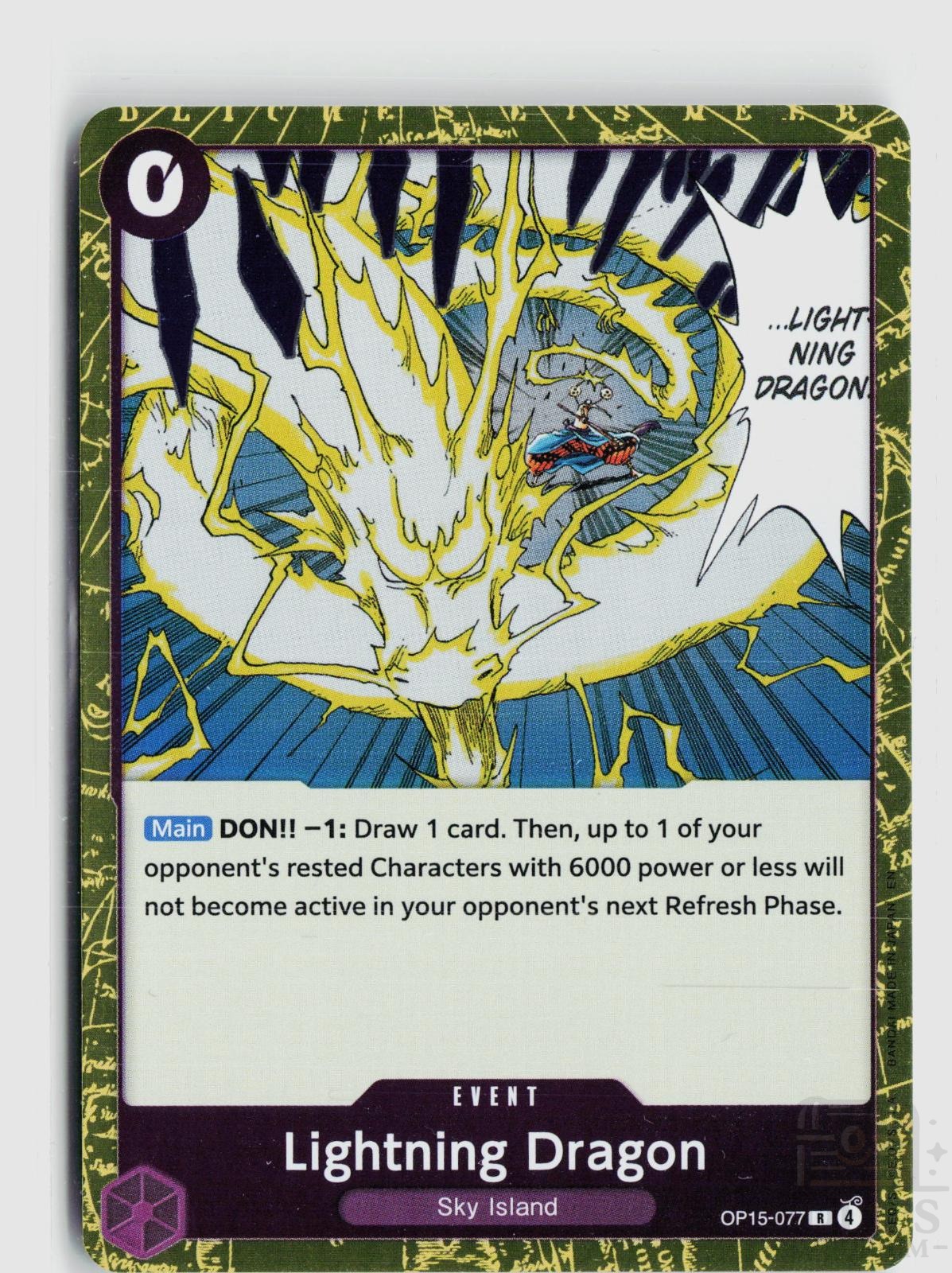 Lightning Dragon OP15-077 Adventure on Kami's Island One Piece Foil Rare