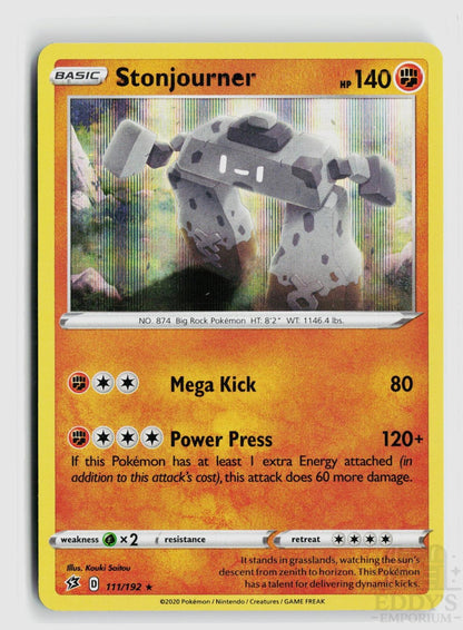 Stonjourner 111/192 Rebel Clash Pokemon Holo Rare NM