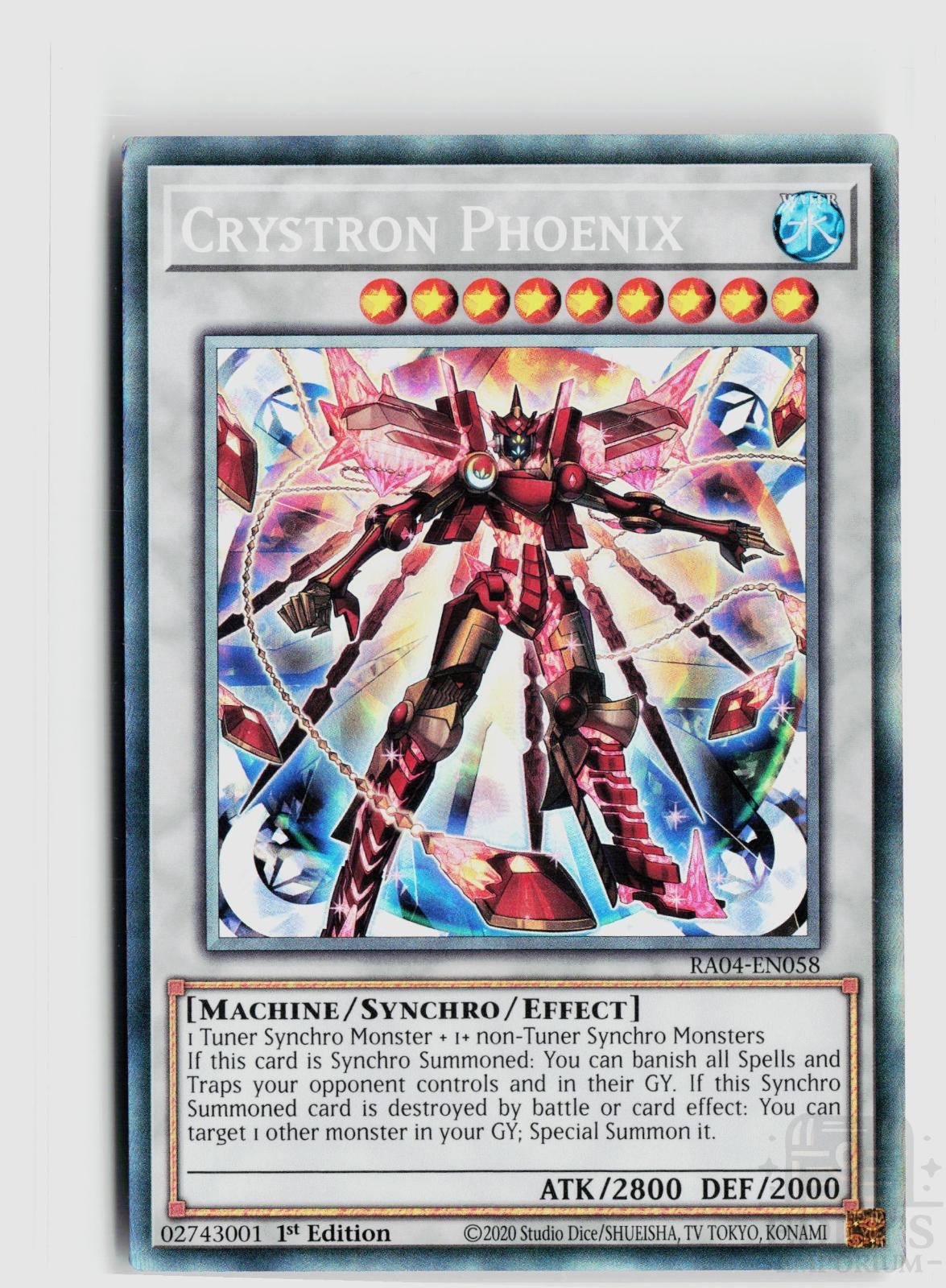Crystron Phoenix (PUR) RA04-EN058 Quarter Century Stampede Yu-Gi-Oh 1st Edition NM