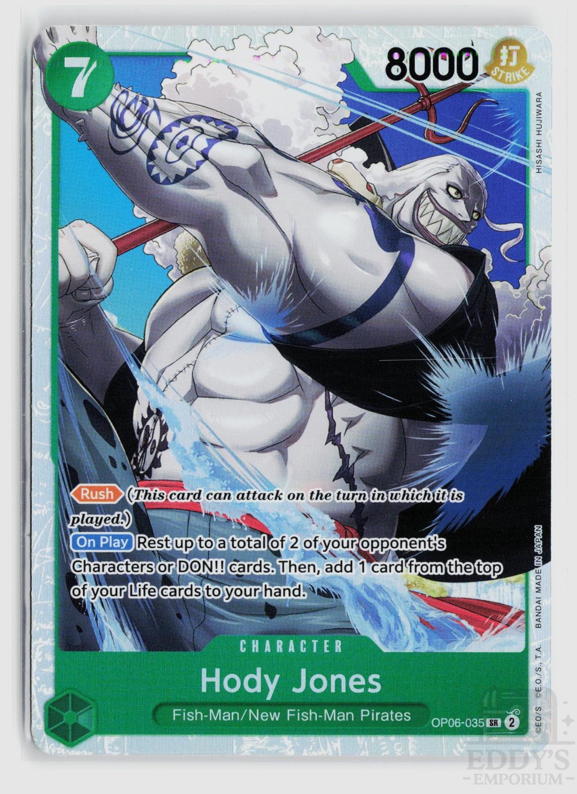 Hody Jones (035) OP06-035 Wings of the Captain One Piece Foil Super Rare