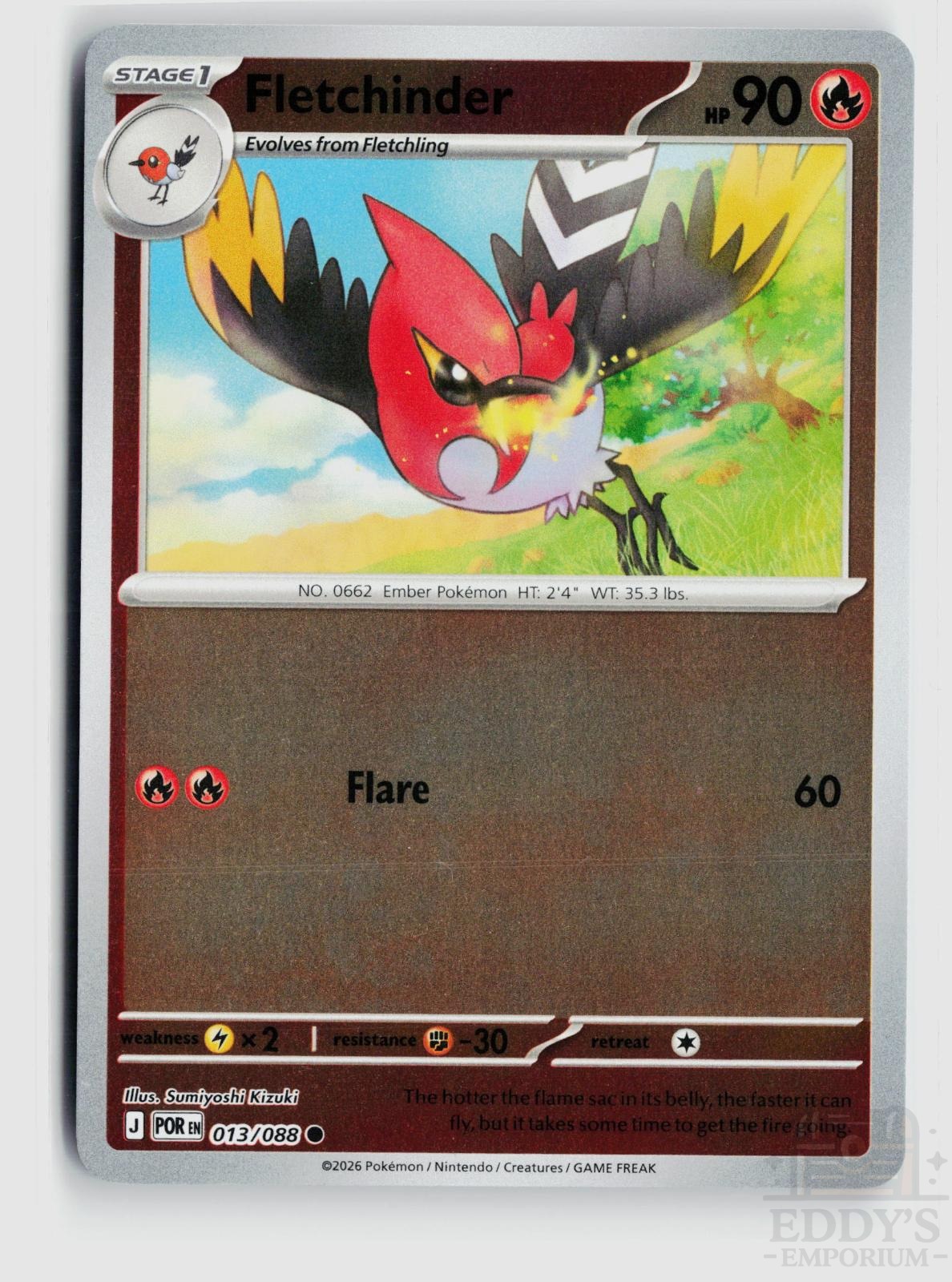 Fletchinder 013/088 Perfect Order Pokemon Reverse Holo Common NM