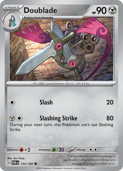 Doublade 132/182 Paradox Rift Pokemon Reverse Holo Common NM