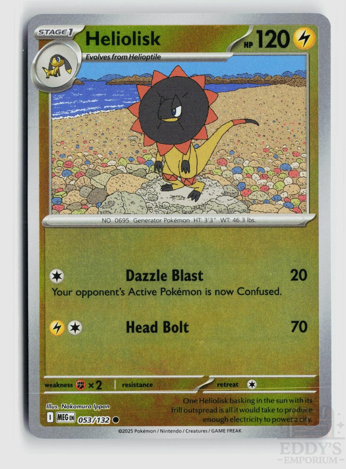Heliolisk 053/132 Mega Evolution Pokemon Reverse Holo Common NM