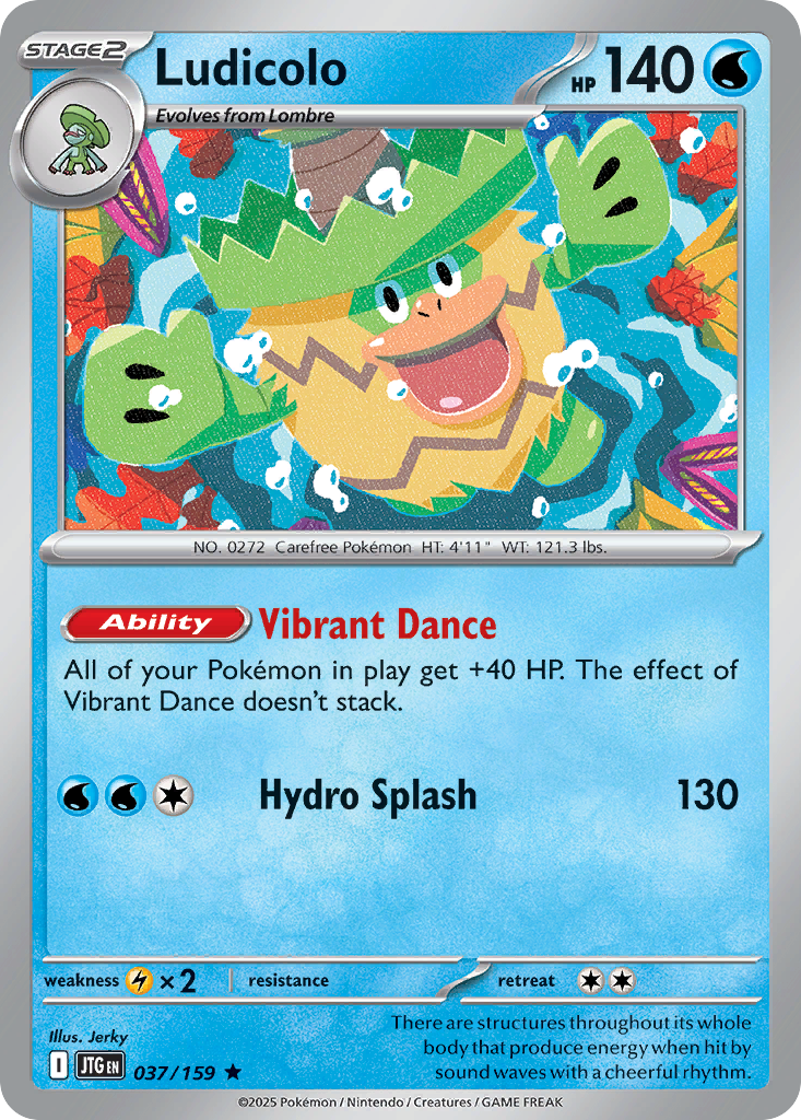 Ludicolo 037/159 Journey Together Pokemon Holo Rare NM