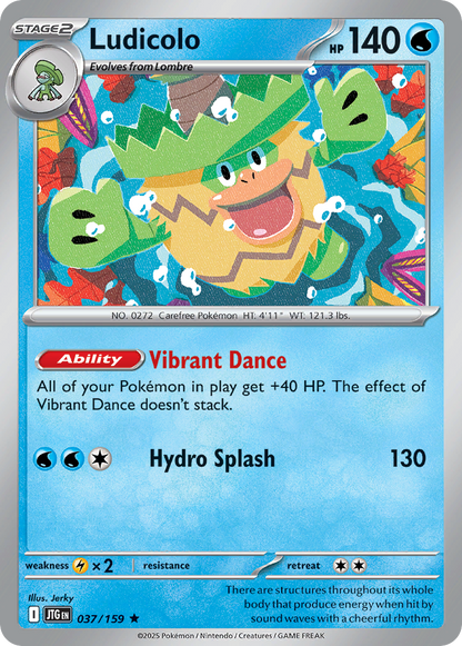 Ludicolo 037/159 Journey Together Pokemon Holo Rare NM