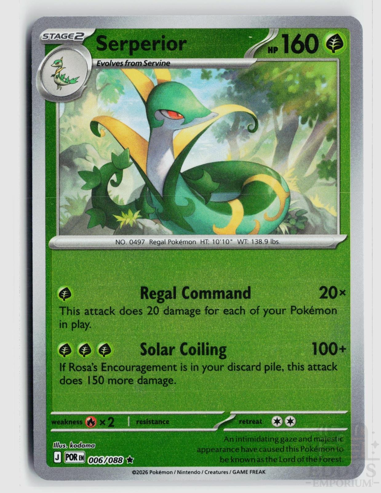 Serperior 006/088 Perfect Order Pokemon Reverse Holo