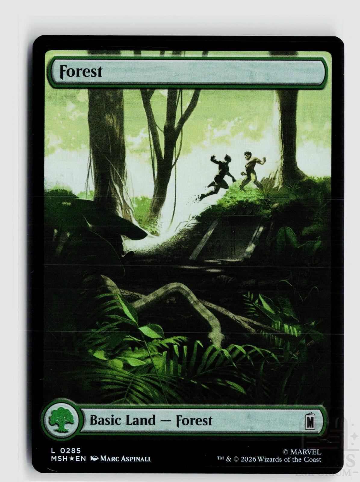 Forest (0285) 285 Marvel Super Heroes Magic: The Gathering Foil