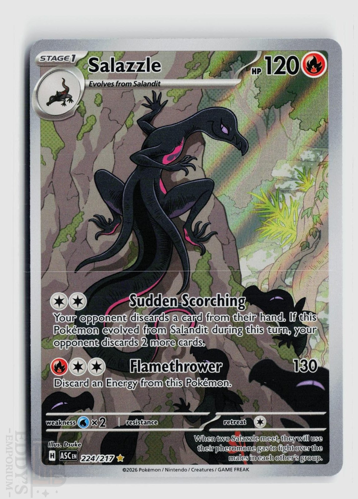 Salazzle 224/217 Ascended Heroes Pokemon Holo Illustration Rare