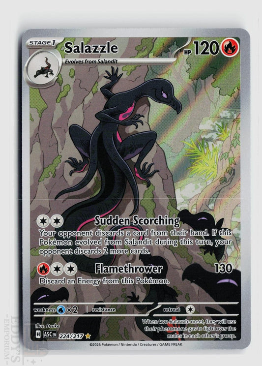 Salazzle 224/217 Ascended Heroes Pokemon Holo Illustration Rare
