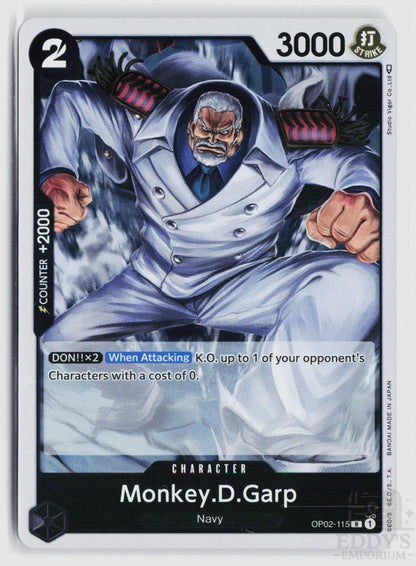 Monkey.D.Garp (115) OP02-115 Paramount War One Piece Foil Rare