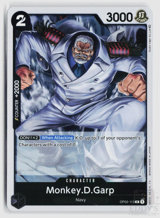 Monkey.D.Garp (115) OP02-115 Paramount War One Piece Foil Rare