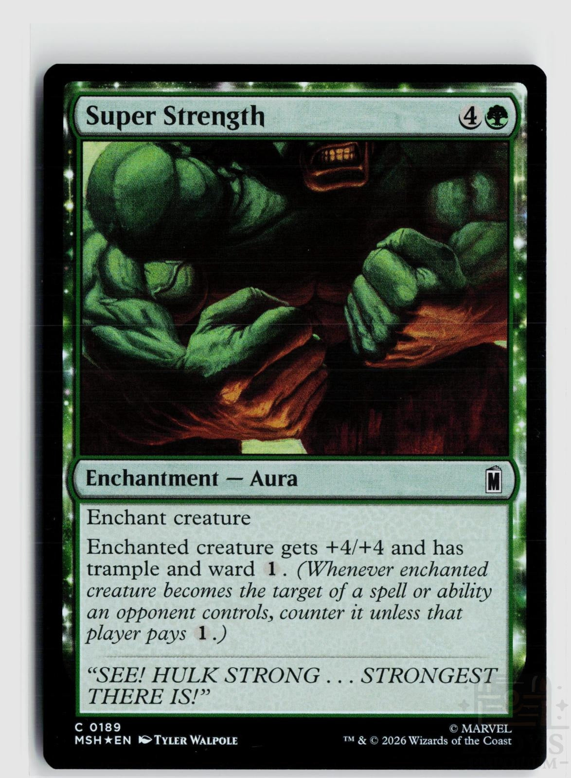 Super Strength 189 Marvel Super Heroes Magic: The Gathering Foil