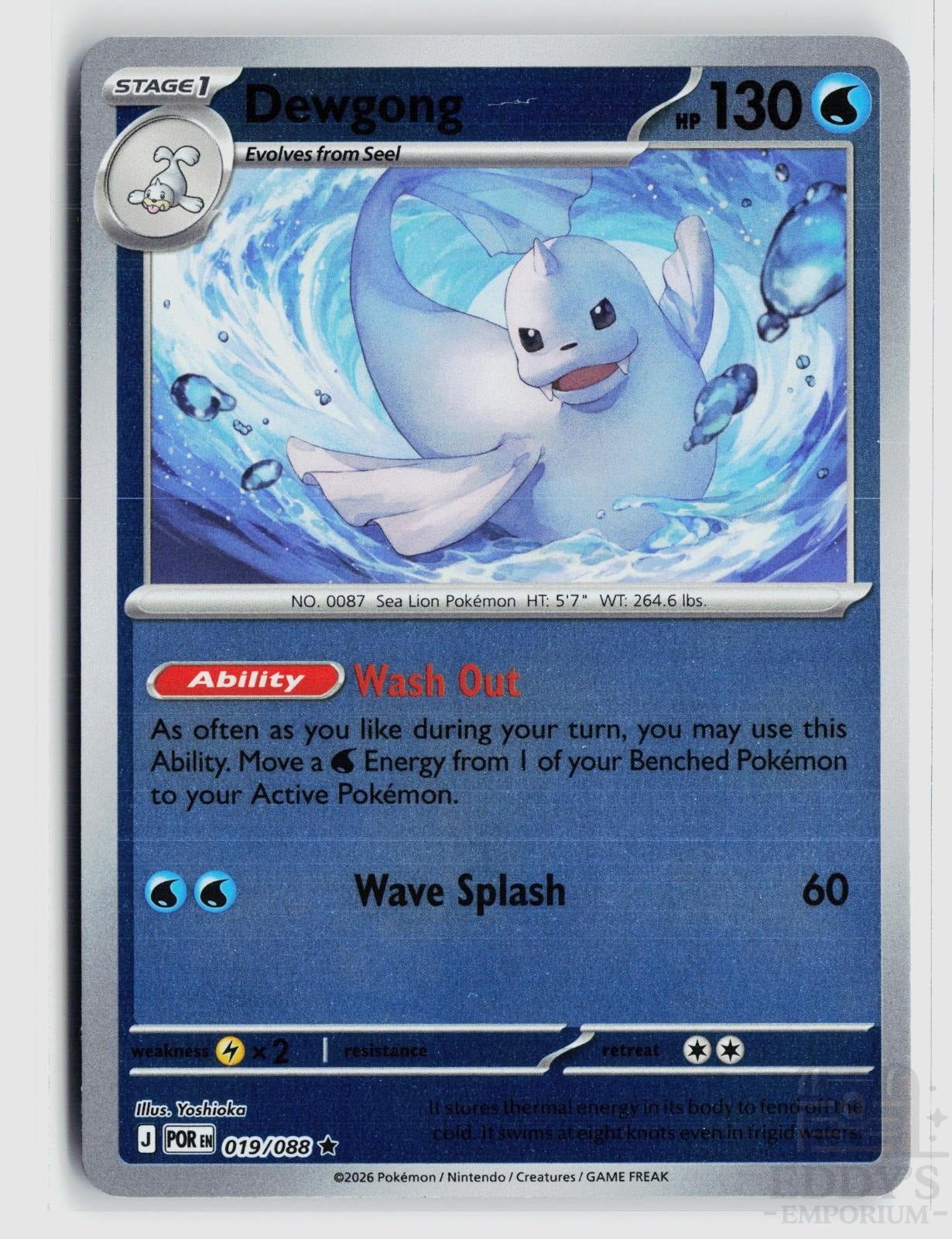 Dewgong 019/088 Perfect Order Pokemon Reverse Holo