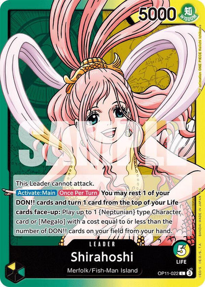 Shirahoshi (022) OP11-022 A Fist of Divine Speed One Piece Leader