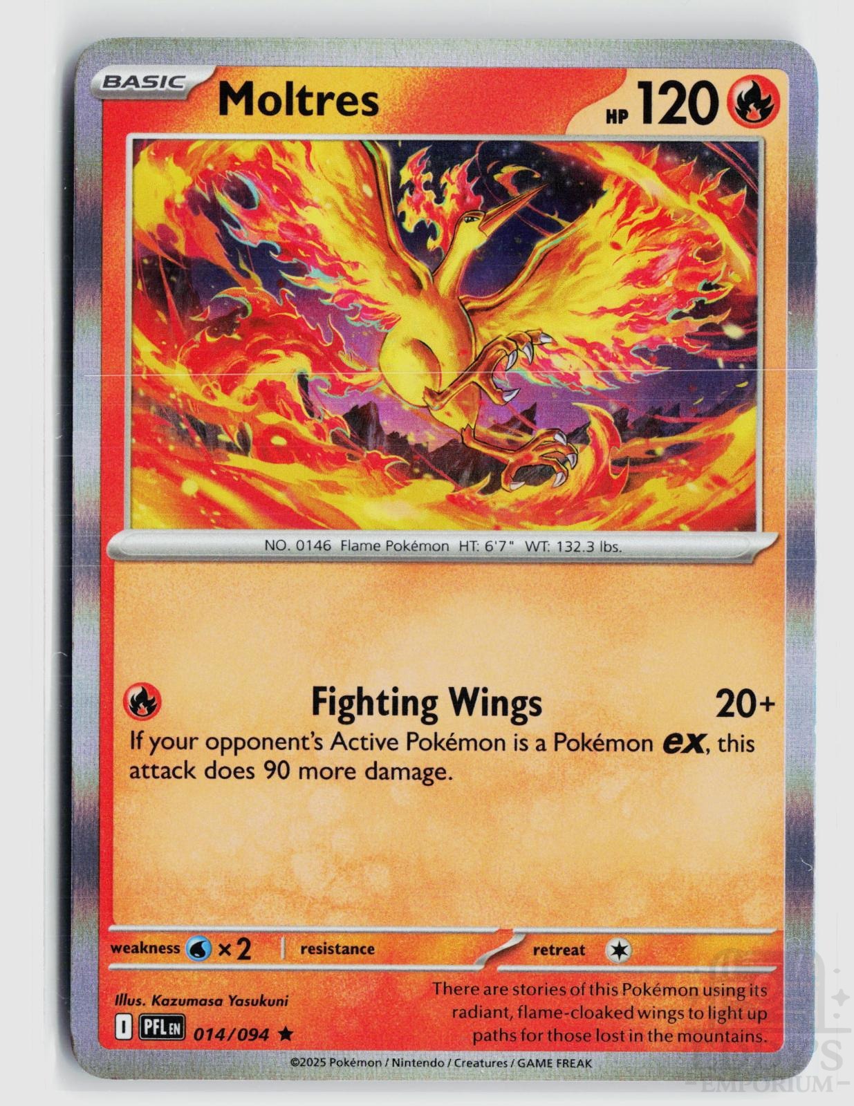 Moltres 014/094 Phantasmal Flames Pokemon Holo Rare