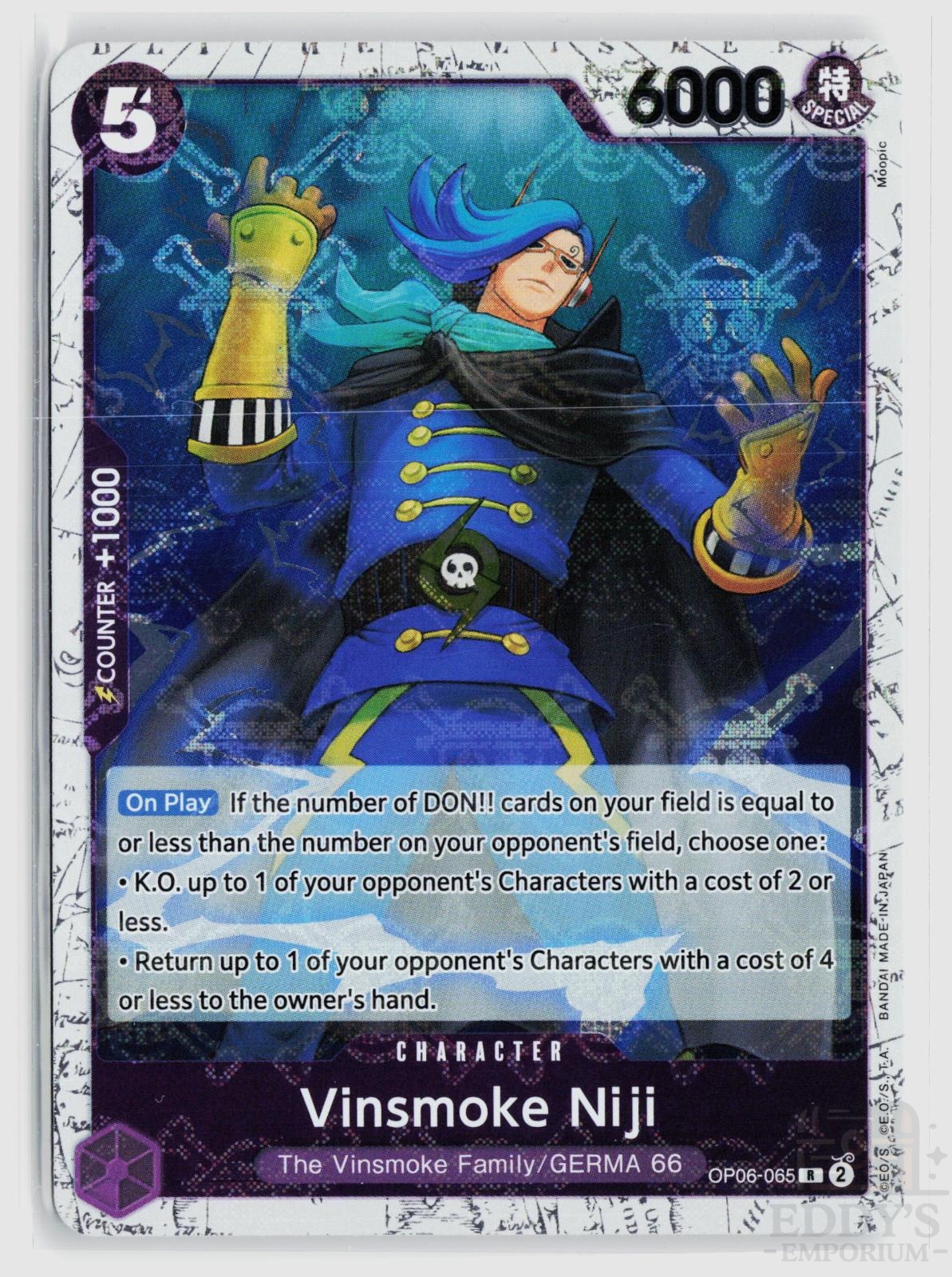 Vinsmoke Niji (065) OP06-065 Wings of the Captain One Piece Foil Rare