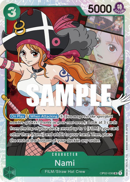 Nami OP02-036 Paramount War One Piece Foil Super Rare