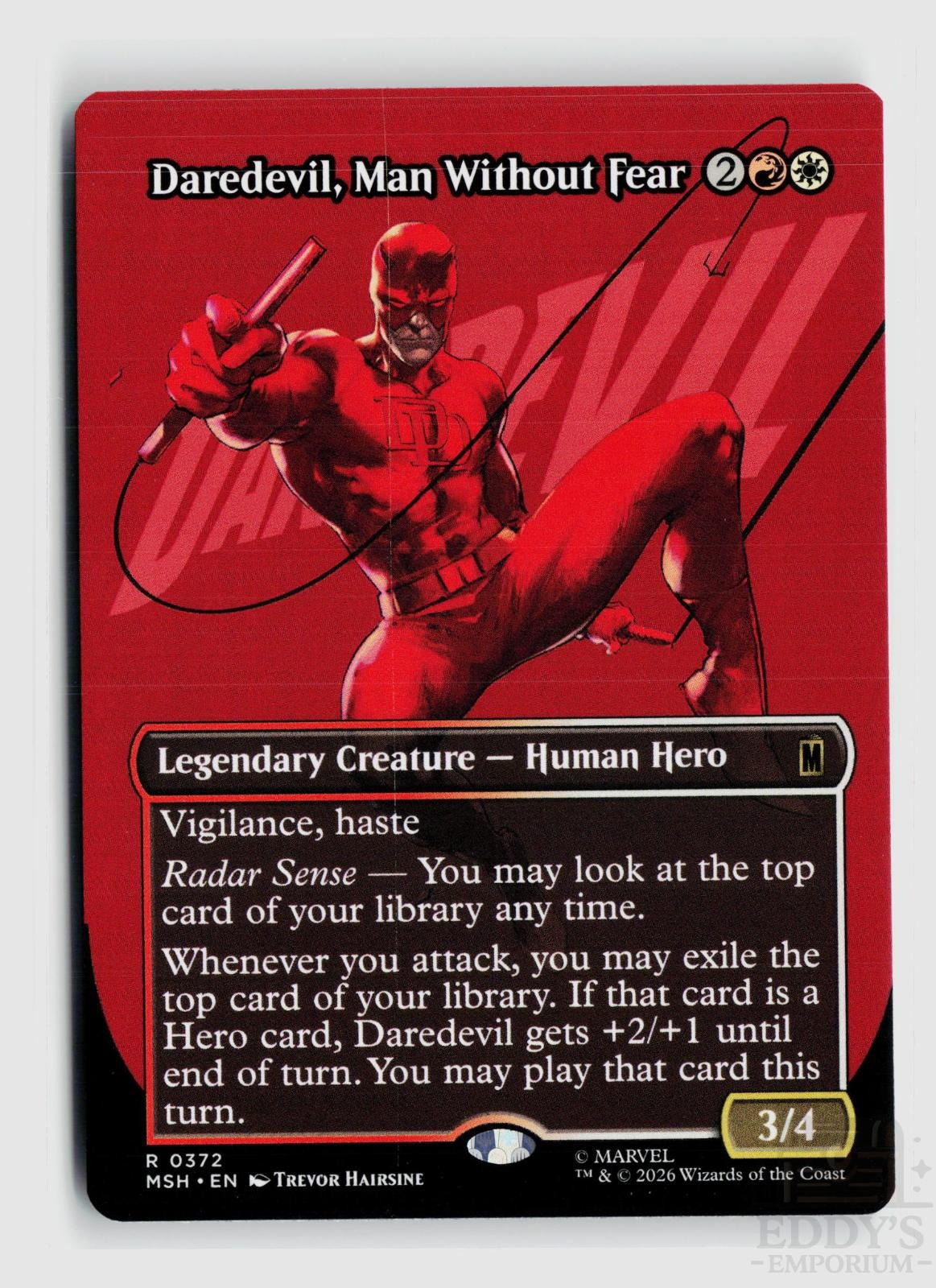 Daredevil, Man Without Fear (Borderless) (0372) 372 Marvel Super Heroes Magic: The Gathering