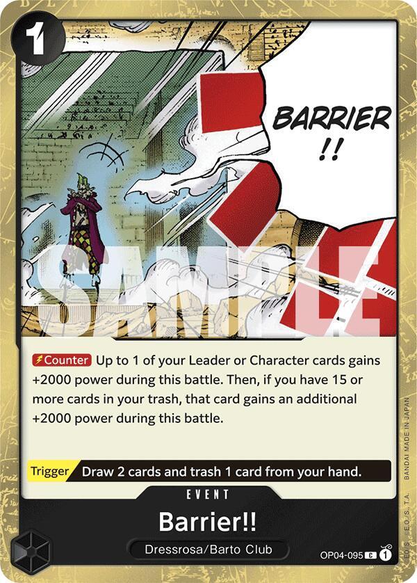 Barrier!! (Jolly Roger Foil) OP04-095 Premium Booster -The Best- One Piece