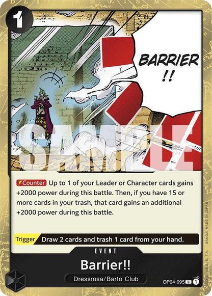 Barrier!! (Jolly Roger Foil) OP04-095 Premium Booster -The Best- One Piece