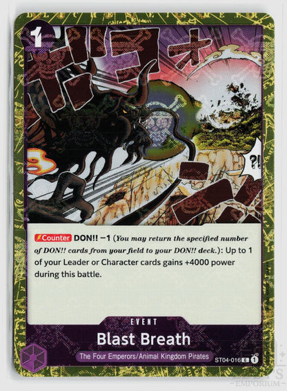 Blast Breath (Jolly Roger Foil) ST04-016 Premium Booster -The Best- One Piece