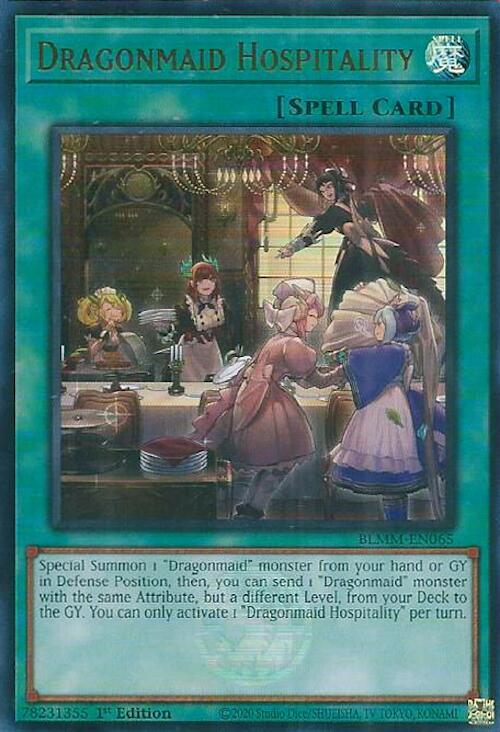 Dragonmaid Hospitality BLMM-EN065 Battles of Legend: Monster Mayhem Yu-Gi-Oh 1st Edition NM