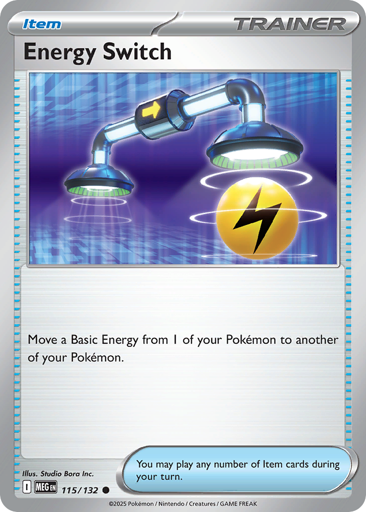 Energy Switch 115/132 Mega Evolution Pokemon Reverse Holo Common NM