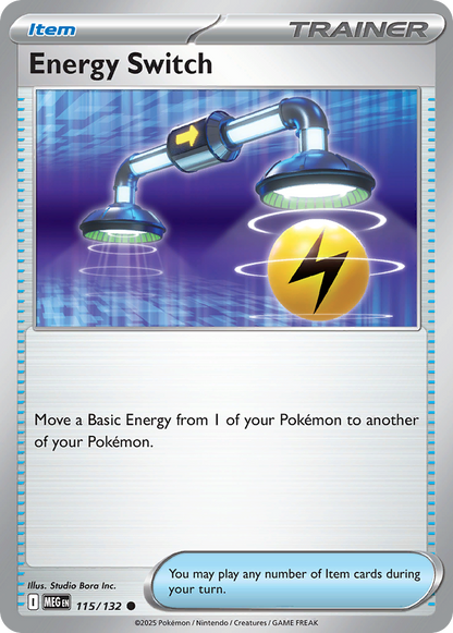 Energy Switch 115/132 Mega Evolution Pokemon Reverse Holo Common NM