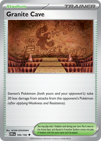 Granite Cave 166/182 Destined Rivals Pokemon Reverse Holo