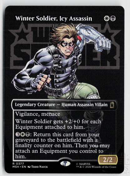 Winter Soldier, Icy Assassin (Borderless) 377 Marvel Super Heroes Magic: The Gathering