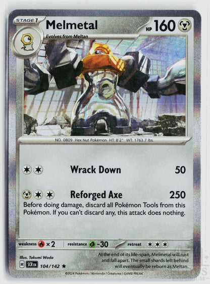Melmetal 104/142 Stellar Crown Pokemon Holo Rare NM