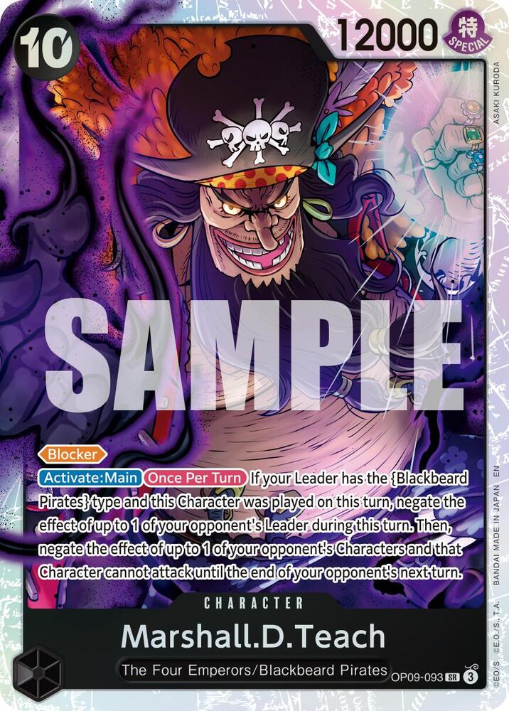 Marshall.D.Teach (Reprint) OP09-093 Premium Booster -The Best- Vol. 2 One Piece Foil