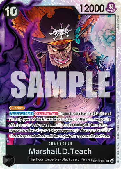 Marshall.D.Teach (Reprint) OP09-093 Premium Booster -The Best- Vol. 2 One Piece Foil
