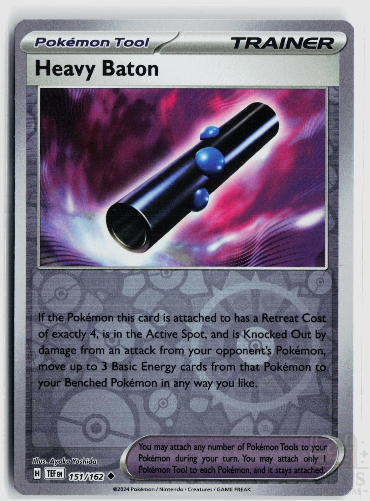 Heavy Baton 151/162 Temporal Forces Pokemon Reverse Holo Uncommon NM