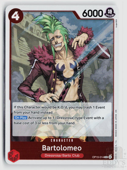 Bartolomeo OP15-014 Adventure on Kami's Island One Piece Foil Rare