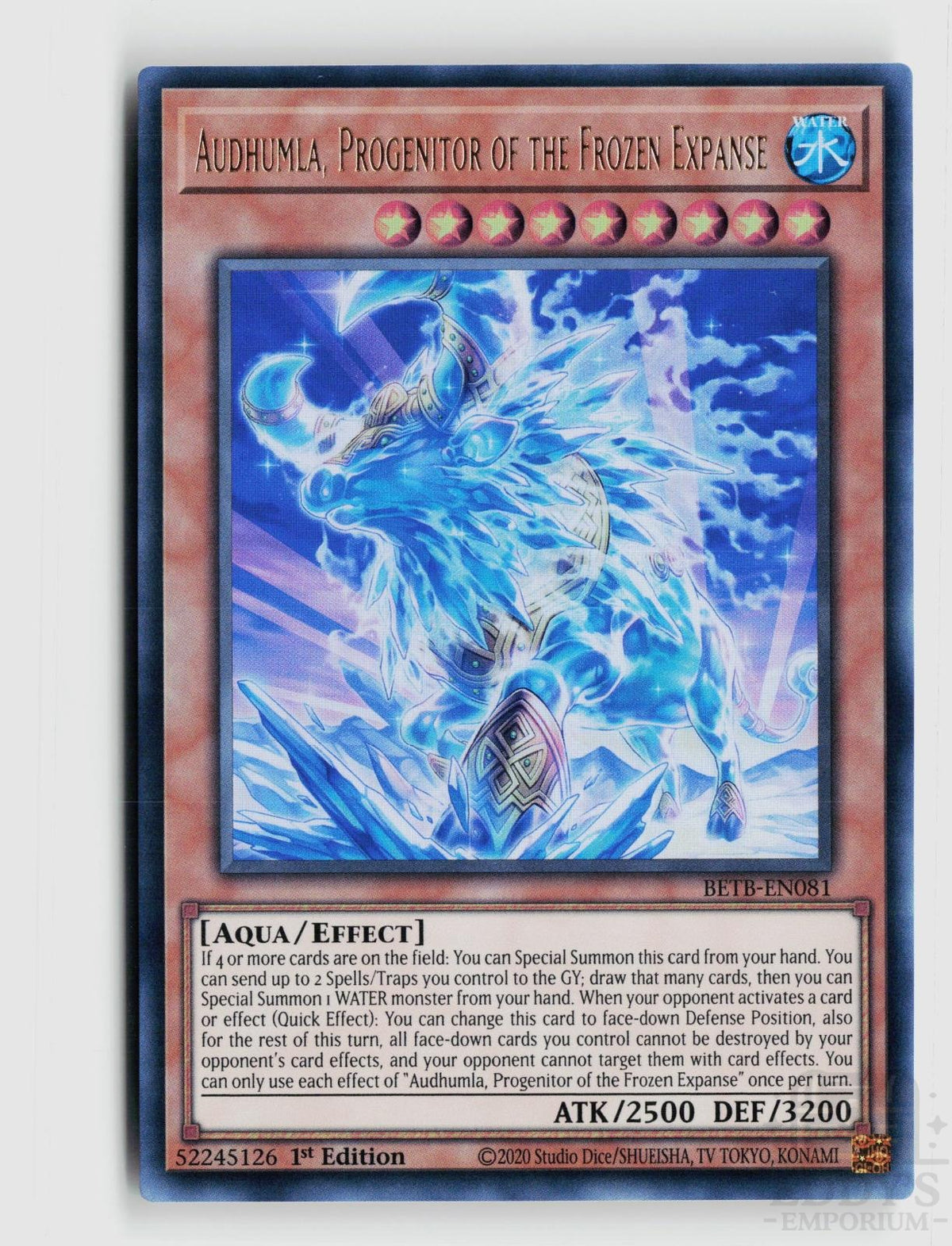 Audhumla, Progenitor of the Frozen Expanse BETB-EN081 Beyond the Brave Yu-Gi-Oh 1st Edition NM