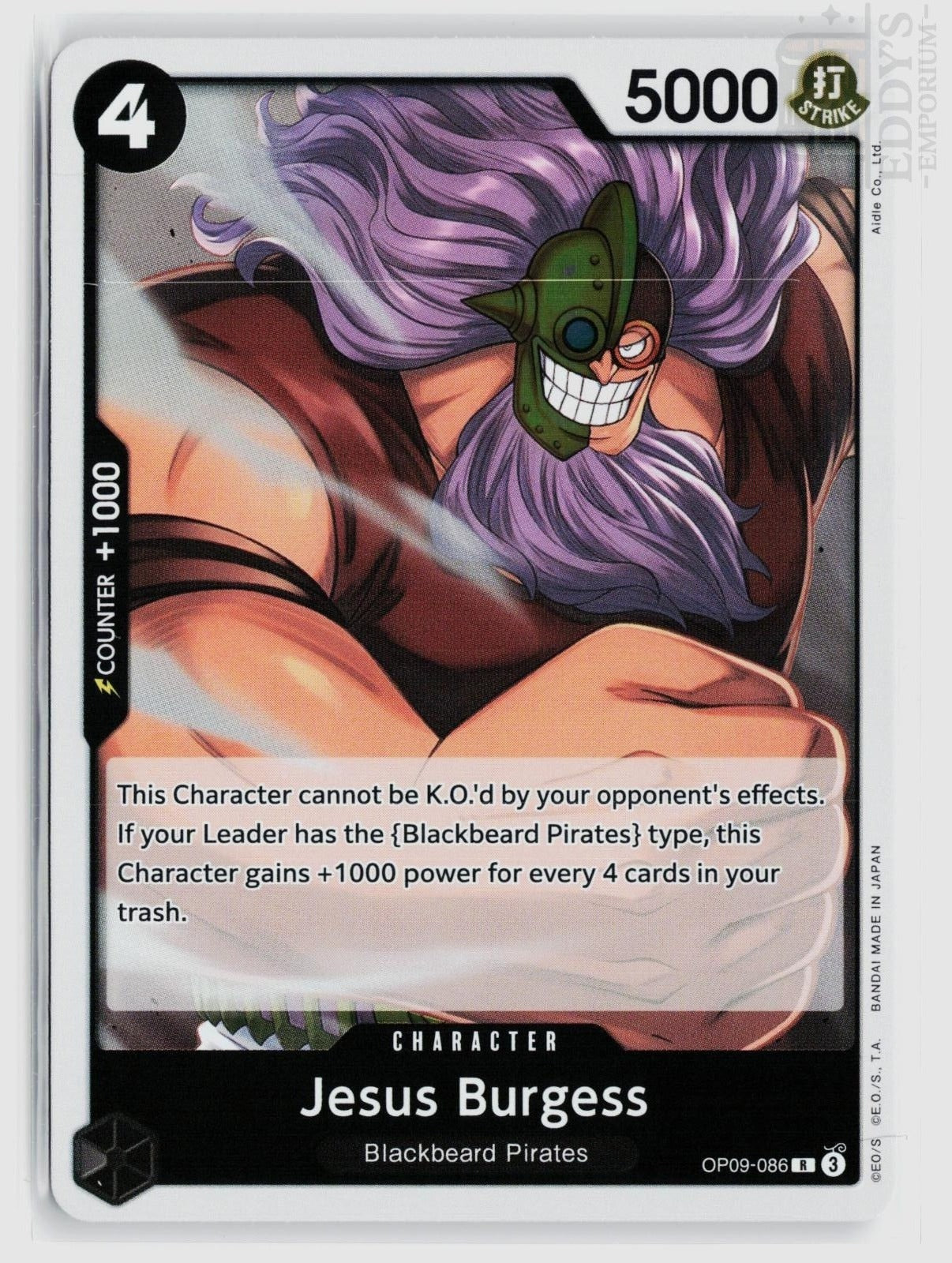 Jesus Burgess (Reprint) OP09-086 Premium Booster -The Best- Vol. 2 One Piece Foil