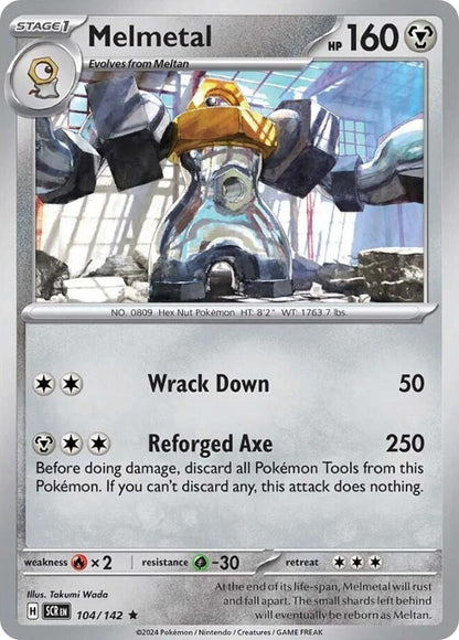 Melmetal 104/142 Stellar Crown Pokemon Holo Rare NM