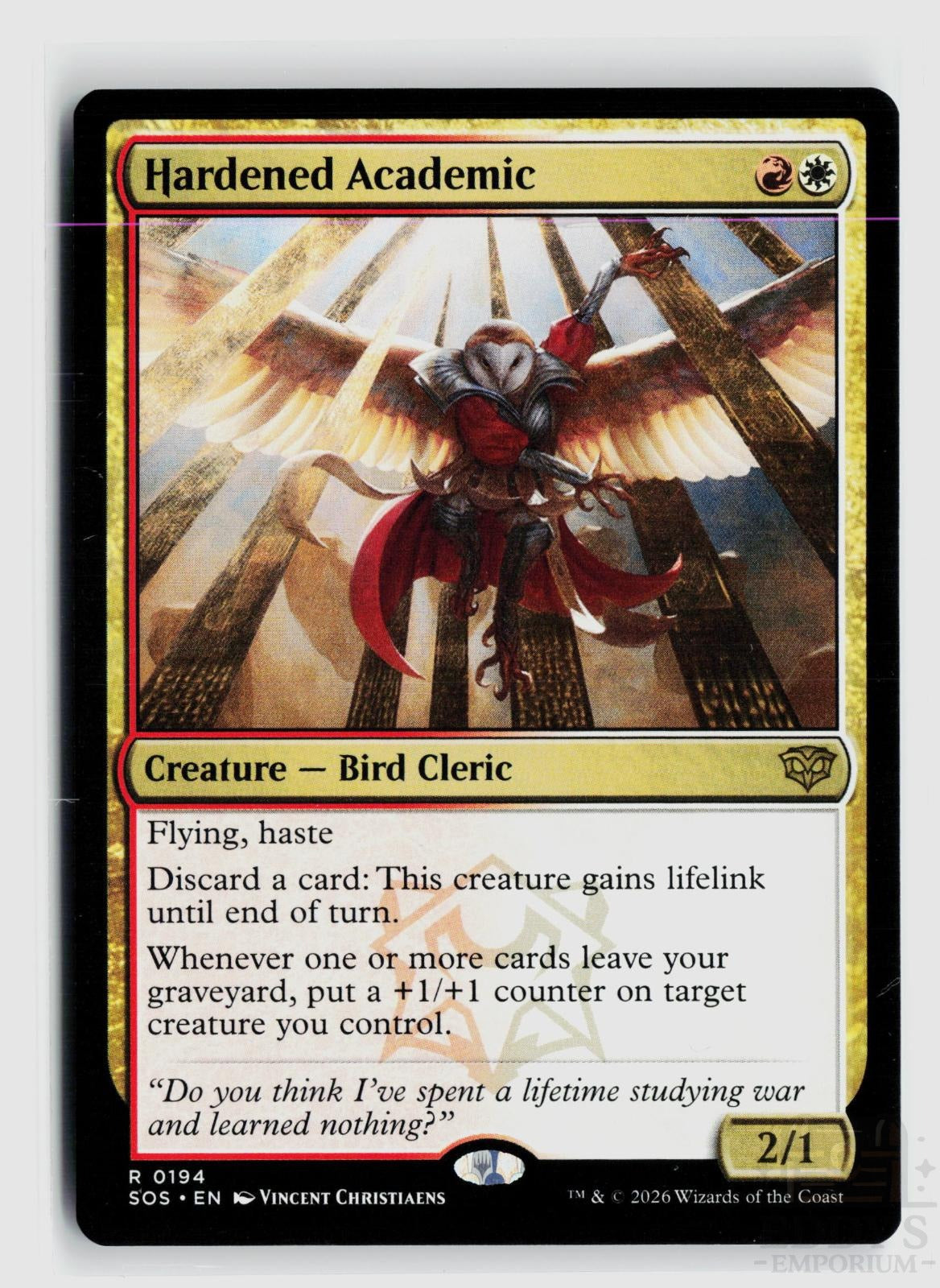 Hardened Academic 194 Secrets of Strixhaven Magic: The Gathering Rare