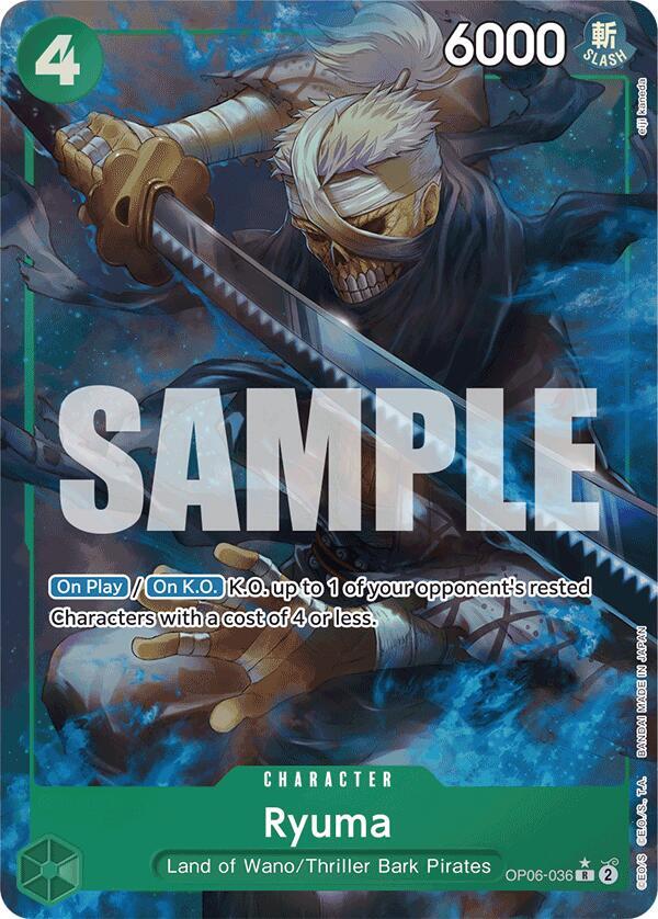 Ryuma (Full Art) OP06-036 Premium Booster -The Best- One Piece Foil Rare